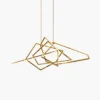 Ailish LED geometric pendant light in Gold finish