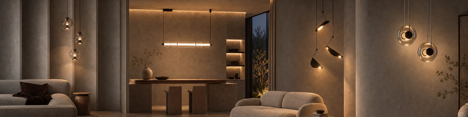 Modern pendant light collection by Ambient Lighting
