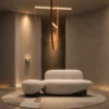 Athos sculptural LED chandelier illuminating a contemporary interior