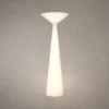 Chalice white sculptural floor lamp with an elegant hourglass-inspired design