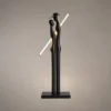Humano Couple sculptural floor lamp in matte black