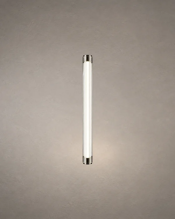 Keaton modern linear wall lamp with a slim illuminated central element
