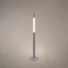 Safiya grey minimalist floor lamp with a slim vertical illuminated design