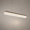 Valor Hanging coffee gold linear chandelier with decorative illuminated detailing