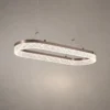 Valor Oval coffee gold chandelier with decorative illuminated detailing