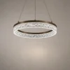 Valor Single coffee gold chandelier with a single illuminated ring