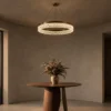 Valor Single coffee gold ring chandelier in a modern interior