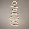 Valor Staircase coffee gold chandelier with multiple suspended illuminated rings
