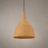 Amaya Natural Rattan Pendant Light Amaya natural rattan pendant light featuring a woven bell-shaped shade