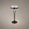Elion Modern Circular Table Lamp Elion table lamp featuring a circular illuminated head, branching black stem, and Chrome detailing