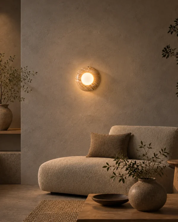 Gemma Cloud Jade circular wall lamp