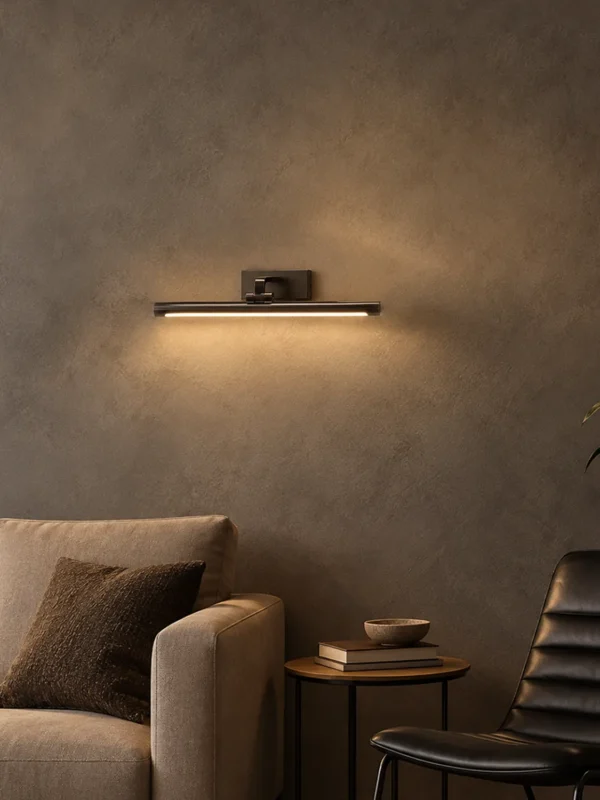Kamari wall lamp illuminating a contemporary interior