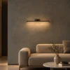 Kamari linear wall lamp in a modern living room