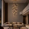Kendra 24 chandelier displayed in a contemporary living room