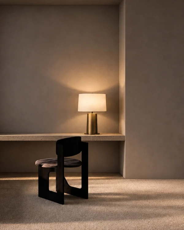 Killi table lamp with tapered shade in a modern interior