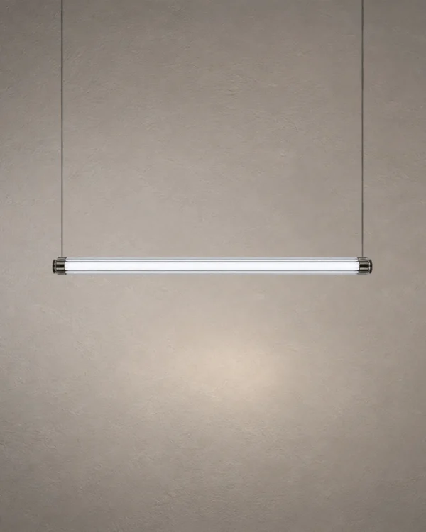 Kori 120 linear chandelier in Gun Black