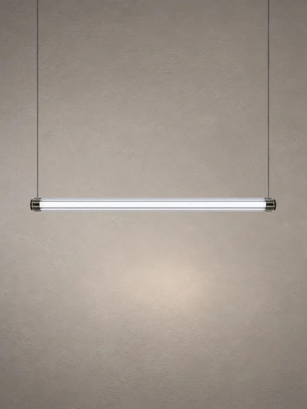 Kori 120 linear chandelier in Gun Black