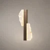 Offset Plate sculptural wall lamp in Dark Brown
