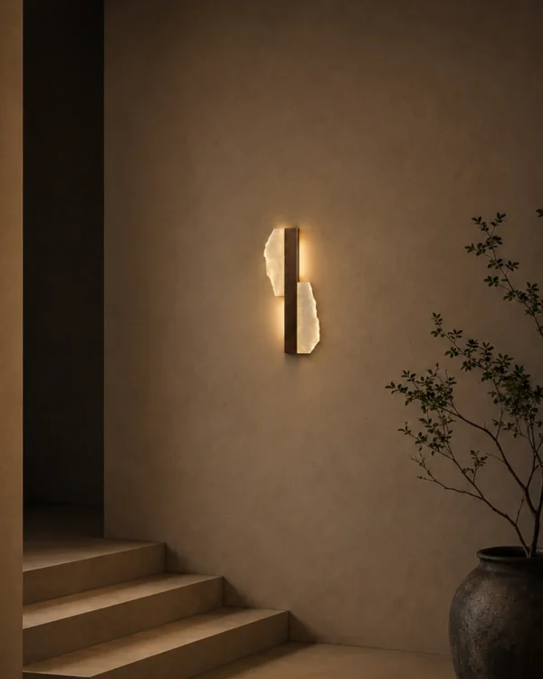 Offset Plate sculptural wall lamp in a modern interior