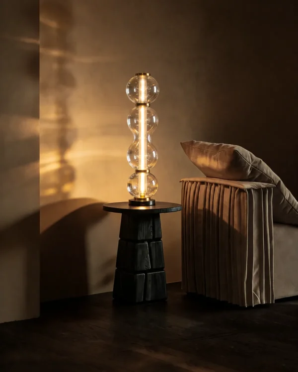 Orbis table lamp displayed in a contemporary interior