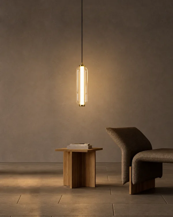Orbis Vertical Pendant Light in a modern interior