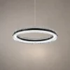 Oriel Modern Circular Chandelier Oriel circular chandelier with illuminated ring and Black and Smokey finishes