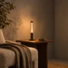 Oryn contemporary table lamp beside a bed in a modern interior