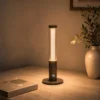 Oryn cylindrical table lamp displayed in a modern interior