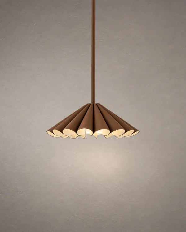 Pelias sculptural pendant light in Brown and Sand Black