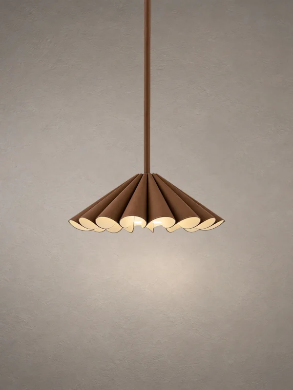 Pelias sculptural pendant light in Brown and Sand Black