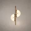 S-Shaped sculptural wall lamp in Dark Brown