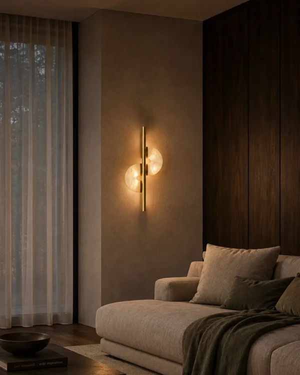 S-Shaped wall lamp in a contemporary living room