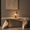Stellar table lamp displayed on a console in a contemporary interior