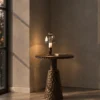 Stellar table lamp illuminating a contemporary living room interior
