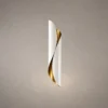 Virgil Modern Sculptural Wall Lamp Virgil modern wall lamp featuring an elegant twisting vertical design with softly illuminated edges